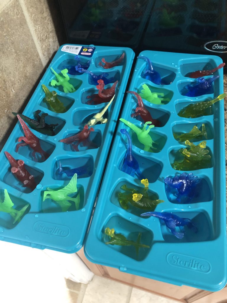 2 Packack Mini Ice Cube Tray Dinosaur Shape For Kids 25 Cubes Per Dino  Total 50