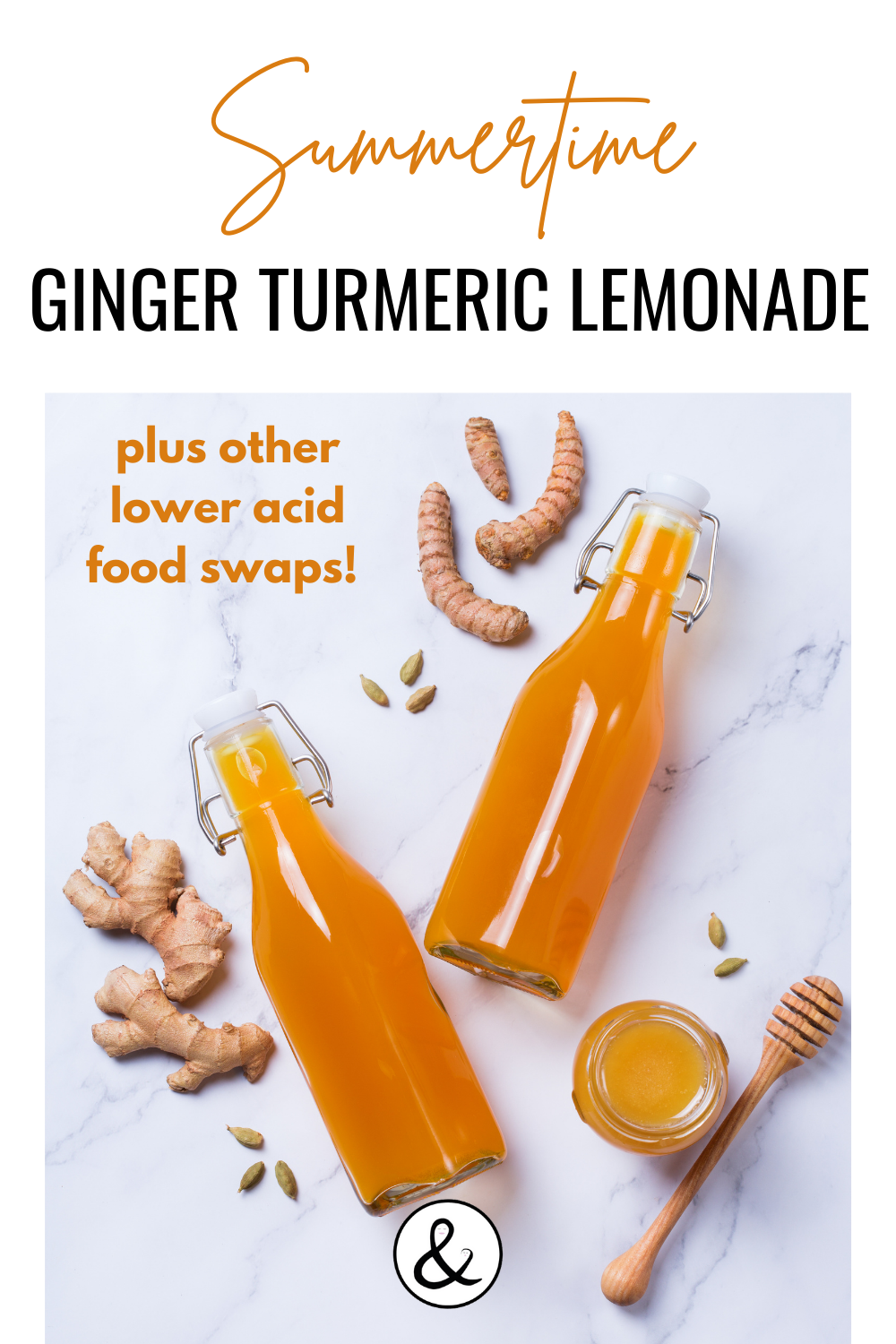 Summertime Ginger Turmeric Lemonade - Plus Lower Acid Food Swaps